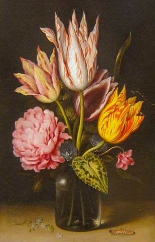 Ambrosius Bosschaert - Bouquet Tulips Rose Clover Cyclamen (1610-15) - 17" x 22" Fine Art Print