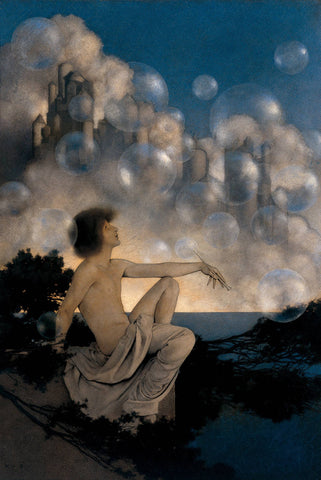 Maxfield Parrish - Air Castles (1904) - 17" x 22" Fine Art Print