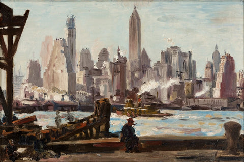 Reginald Marsh - The Waterfront New York (1943) - 17" x 22" Fine Art Print