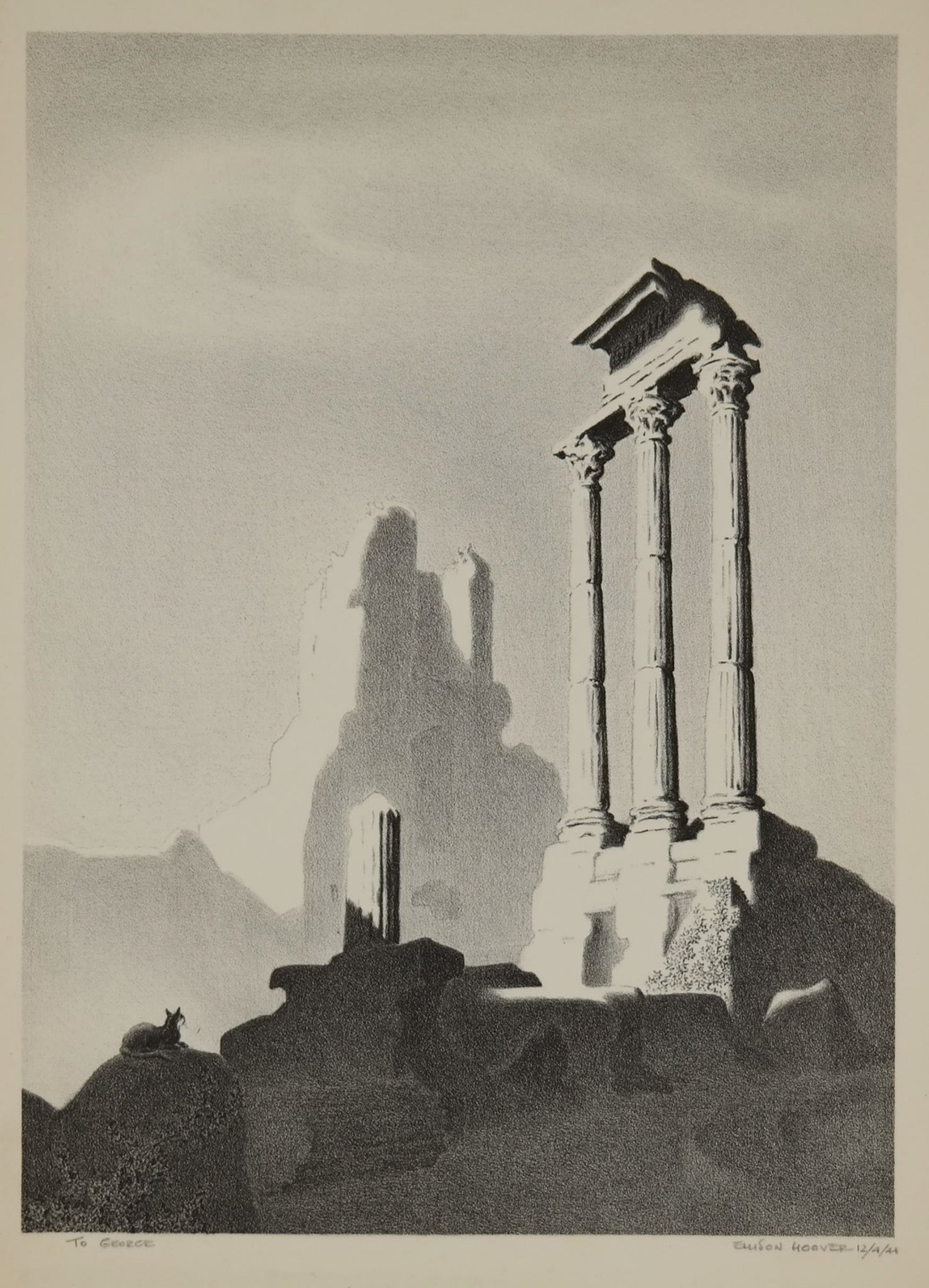 Ellison Hoover - Roman Forum (1944) - 17" x 22" Fine Art Print