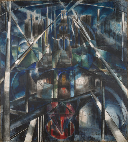 Joseph Stella - Brooklyn Bridge New York City (1920) - 17" x 22" Fine Art Print