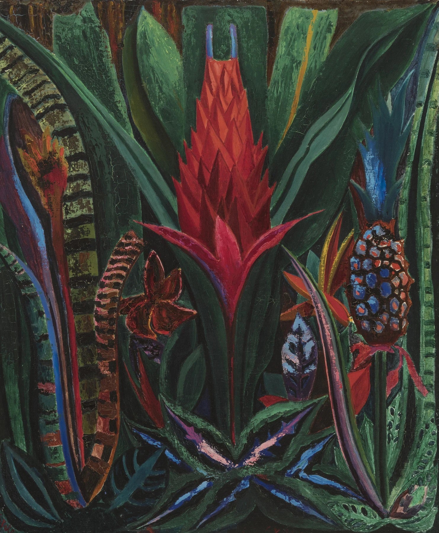 Joseph Stella - Tropical Flower (1920s) - 17" x 22" Fine Art Print