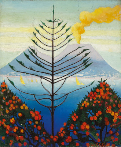 Joseph Stella - Capri (1920s) Volcano Tree - 17" x 22" Fine Art Print