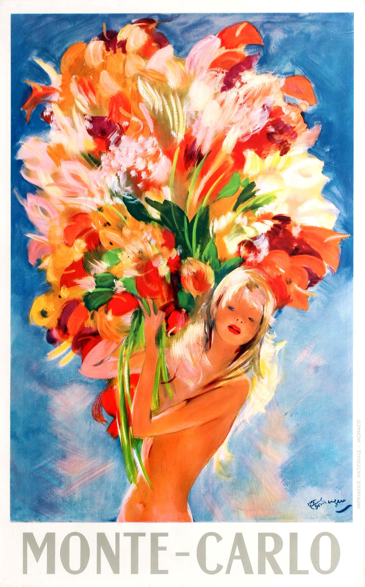 Jean-Gabriel Domergue - Monte Carlo (circa 1937) - 17" x 22" Fine Art Print