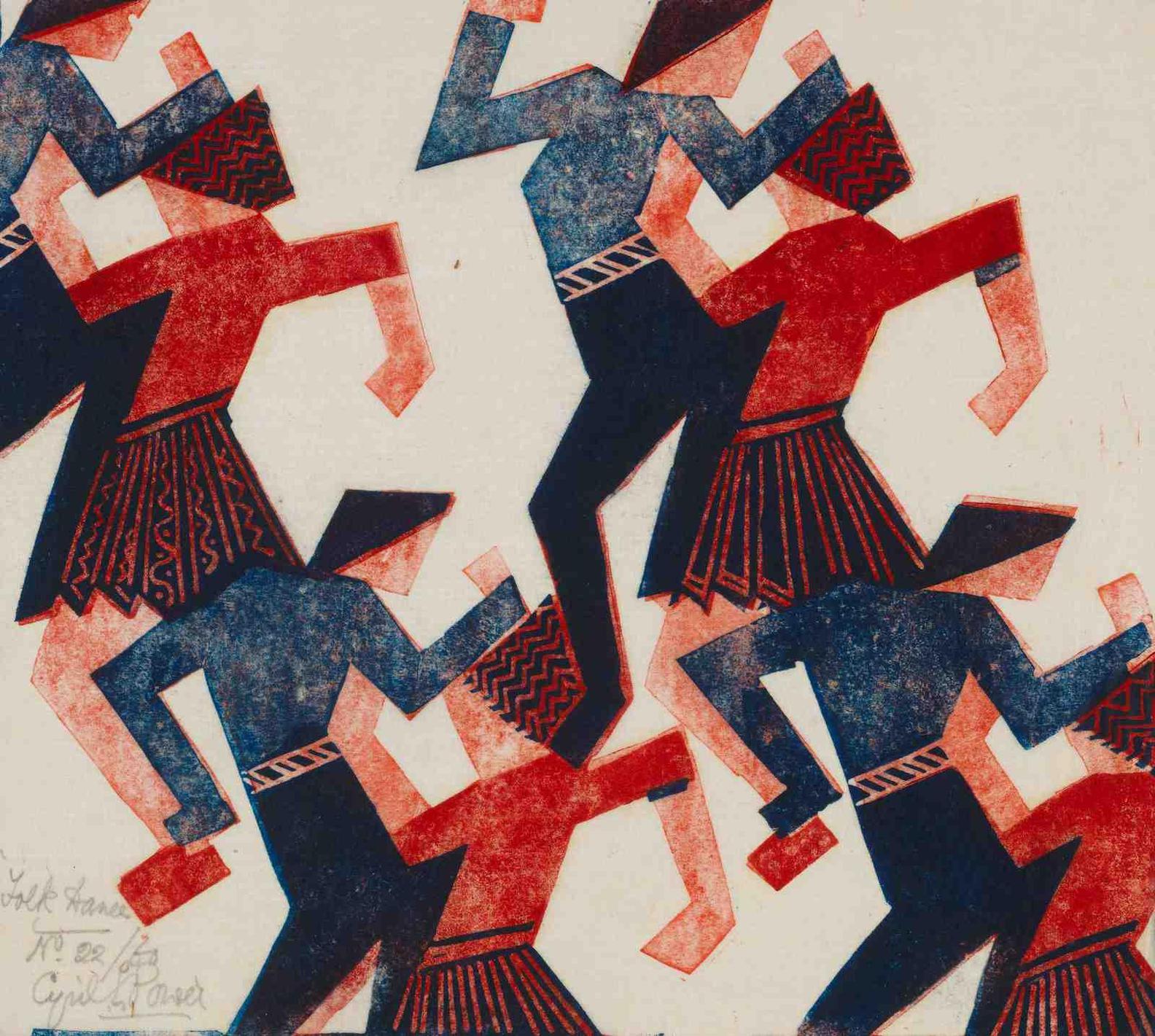 Cyril Edward Power - Folk Dance (1932) - 17" x 22" Fine Art Print