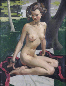 Percy Shakespeare - Seated Nude, Summer (1933) - 17" x 22" Fine Art Print