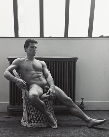 George Platt Lynes - Alexander Jensen Yow Nude Sitting (circa 1950) Gay Interest - 17" x 22" Fine Art Print