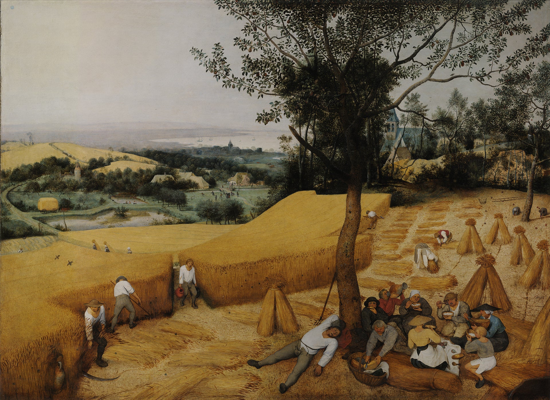 Pieter Brueghel the Elder - The Harvesters (1565) - 17" x 22" Fine Art Print