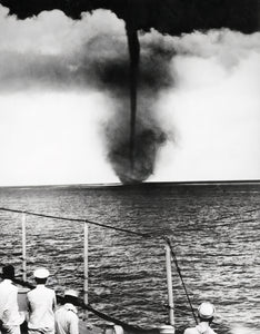 US Navy - Water Spout Tornado in Ocean (circa 1930) - 17" x 22" Fine Art Print