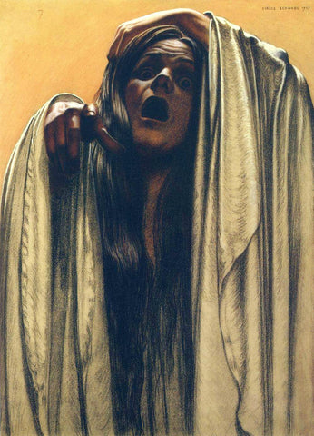 Carlos Schwabe - Study for La Vague 7 (1906) The Wave - 17" x 22" Fine Art Print