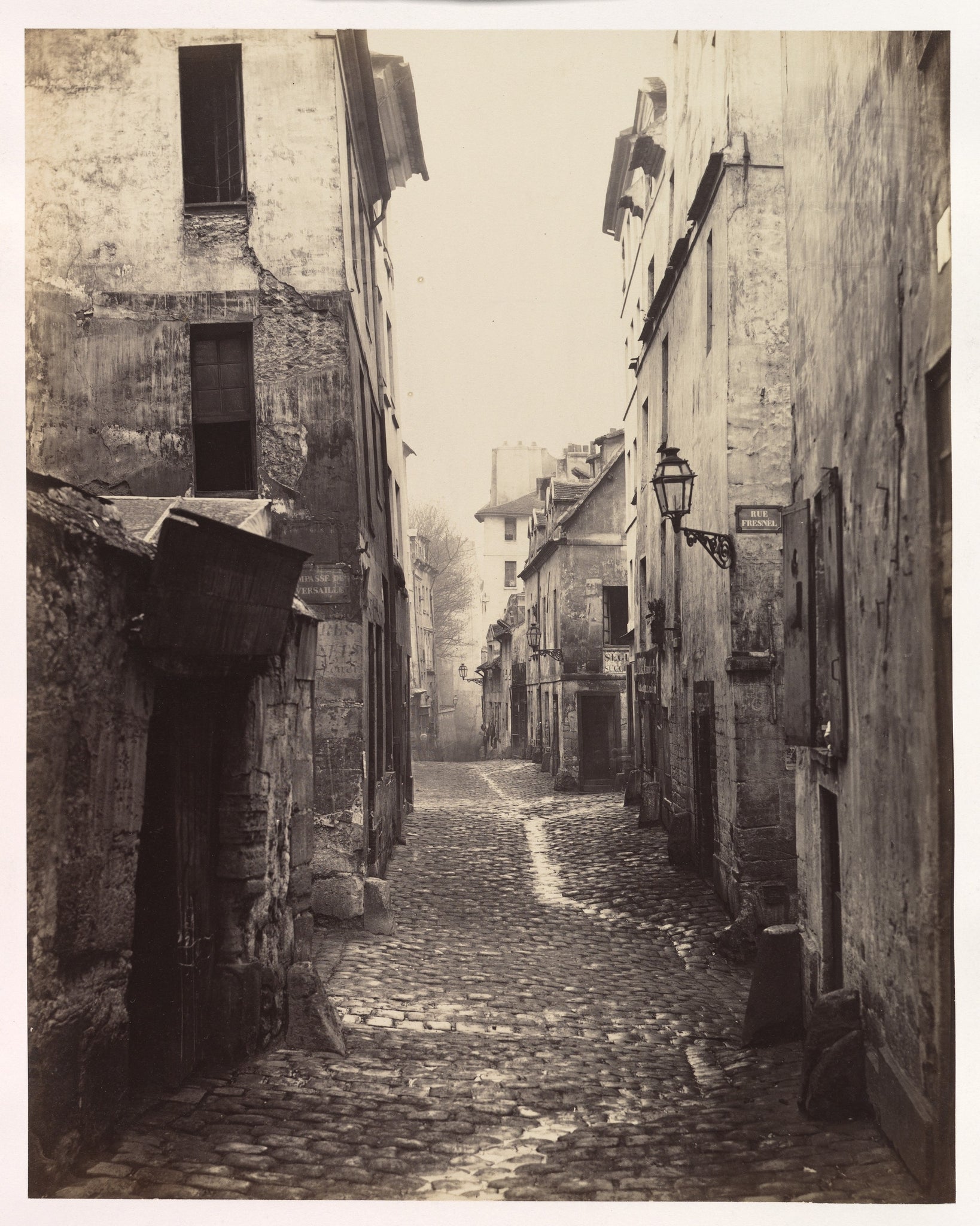 Charles Marville - Rue Traversine, from Rue d'Arras Paris (1868) - 17"x22" Print