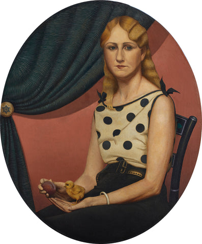 Grant Wood - Portrait of Nan (1933) - 17" x 22" Fine Art Print