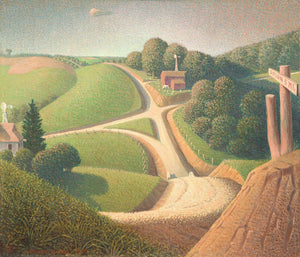 Grant Wood - New Road (1939) - 17" x 22" Fine Art Print