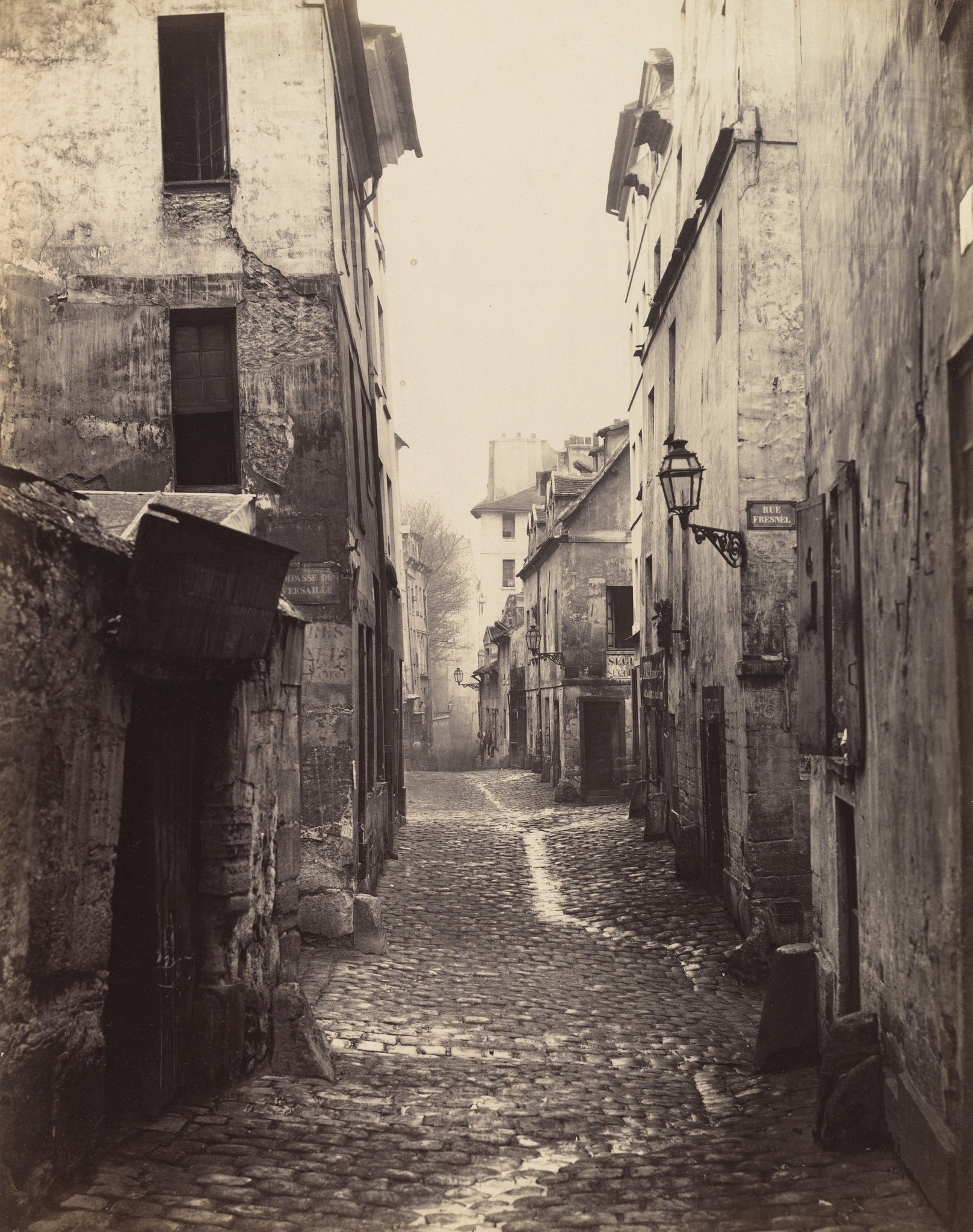 Charles Marville -  Rue Traversine (from the Rue d'Arras) 1868 - 17" x 22" Print