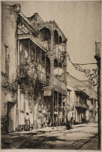 Earl Horter - Creole Quarter, New Orleans Balconies (1914) - 17" x 22" Art Print