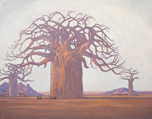 Jacobus Hendrik Pierneef - The Baobab Tree (1936) South Africa - 17" x 22" Print