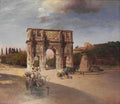 Oswald Achenbach Triumphal Arch in Rome 1880 Fine Art Print