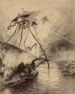 Henrique Alvim Correa - War of the Worlds Battle (1906) - 17"x22" Fine Art Print