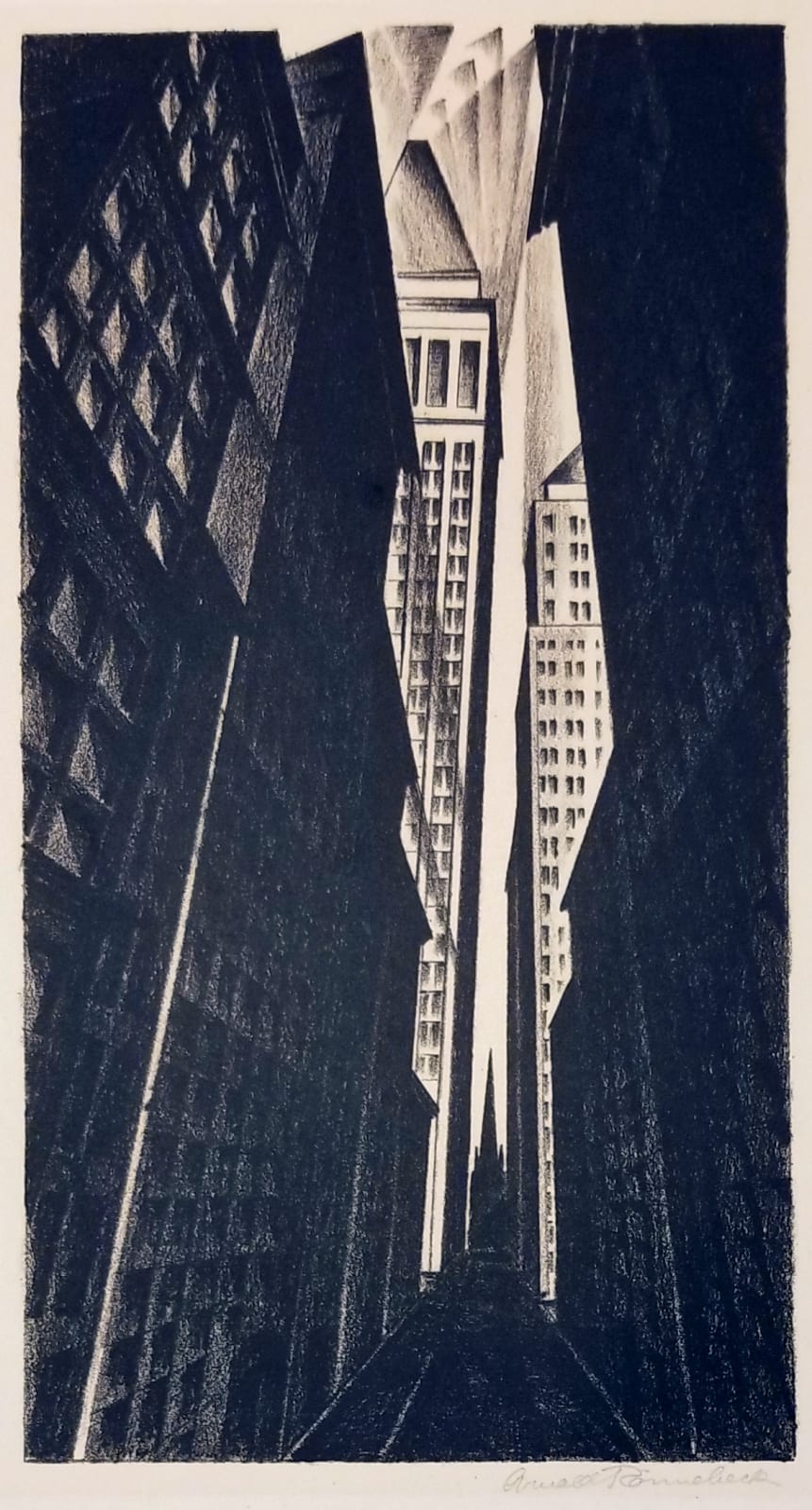 Arnold Ronnebeck - Wall Street (1925) New York City - 17" x 22" Fine Art Print