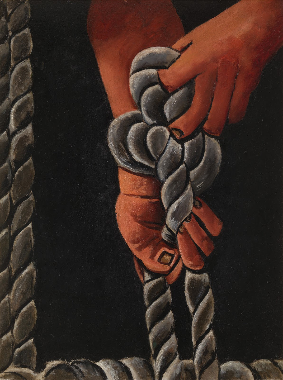 Marsden Hartley - Knotting Rope (1939-40) - 17" x 22" Fine Art Print