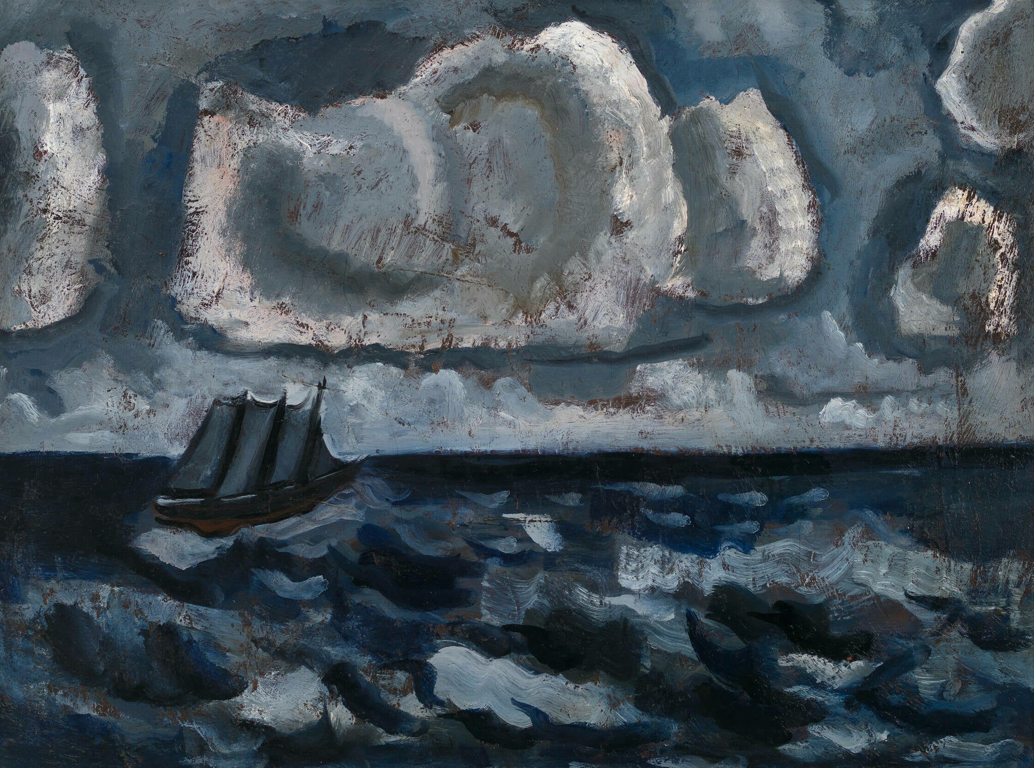 Marsden Hartley - Three Masted Boat (1936) - 17" x 22" Fine Art Print