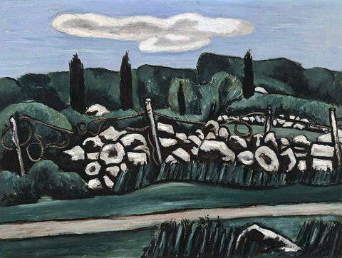 Marsden Hartley - The Last Stone Walls, Dogtown (1936) - 17"x22" Fine Art Print