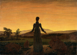 Caspar David Friedrich - Woman Before Rising Sun (1818) - 17"x22" Fine Art Print