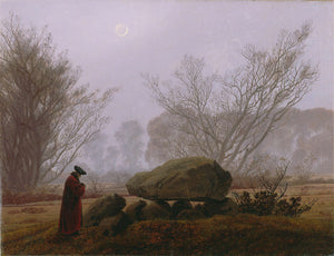 Caspar David Friedrich - Walk at Dusk (1837-40) - 17" x 22" Fine Art Print