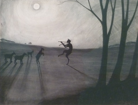 Léon Spilliaert - Faun by Moonlight (1900) - 17" x 22" Fine Art Print