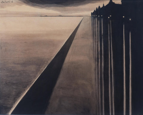 Léon Spilliaert - Sea Wall, Light Reflections (1908) - 17" x 22" Fine Art Print