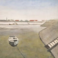 {{ product_title }} Fine Art Print | {{ product_vendor }} Jakero77 Léon Spilliaert - Boat in the Ostend Basin (1934) Fine Art Print Art Print  Jakero77