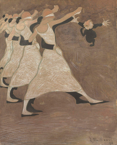 Léon Spilliaert - Les Danseurs (1913) The Dancers - 17" x 22" Fine Art Print