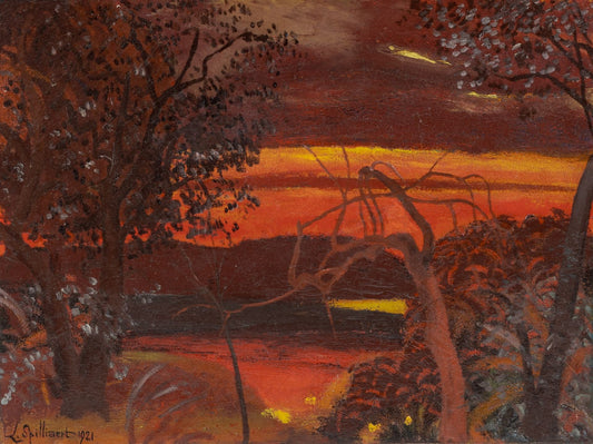 {{ product_title }} Fine Art Print | {{ product_vendor }} Jakero77 Léon Spilliaert - Park at Sundown Ostend (1921) Fine Art Print Art Print  Jakero77