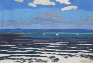 Léon Spilliaert - Seascape with White Sails (1922) - 17" x 22" Fine Art Print