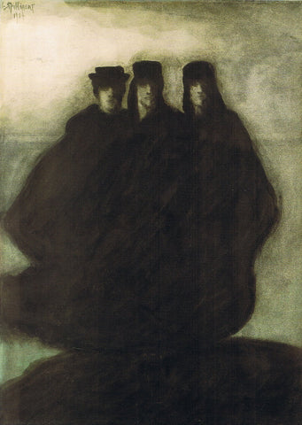 Léon Spilliaert - Les Trois Figures (circa 1910) - 17" x 22" Fine Art Print