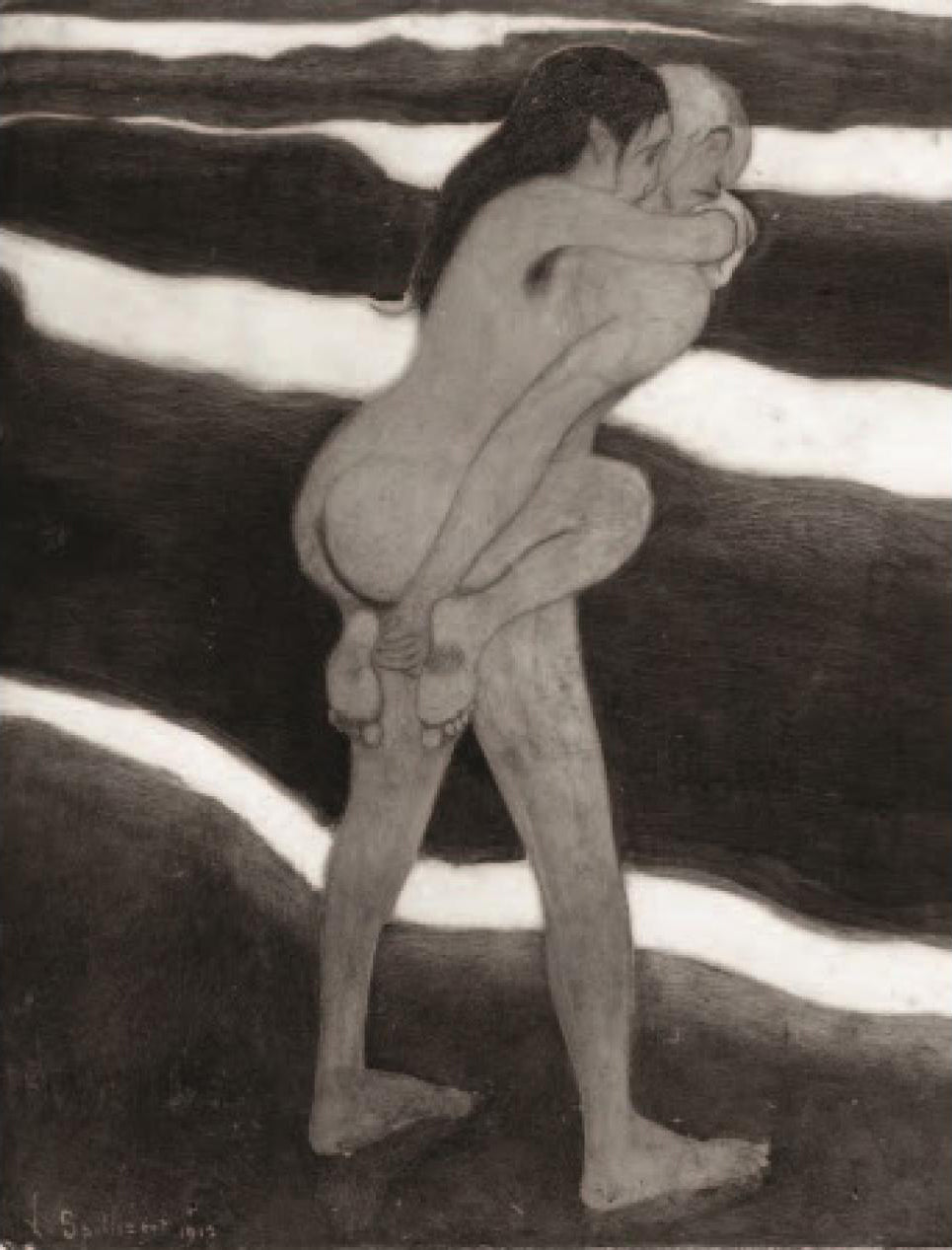 Léon Spilliaert - Nude Swimmers at the Beach (1917) - 17" x 22" Fine Art Print