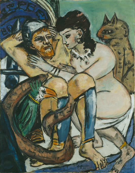 {{ product_title }} Fine Art Print | {{ product_vendor }} Jakero77 Max Beckmann - Odysseus and Calypso Nude (1943) Fine Art Print Art Print  Jakero77