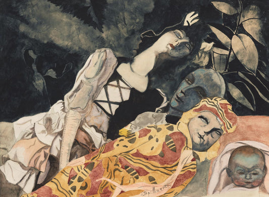 {{ product_title }} Fine Art Print | {{ product_vendor }} Jakero77 Léon Spilliaert - Les poupees Three generations (1933) Fine Art Print Art Print  Jakero77