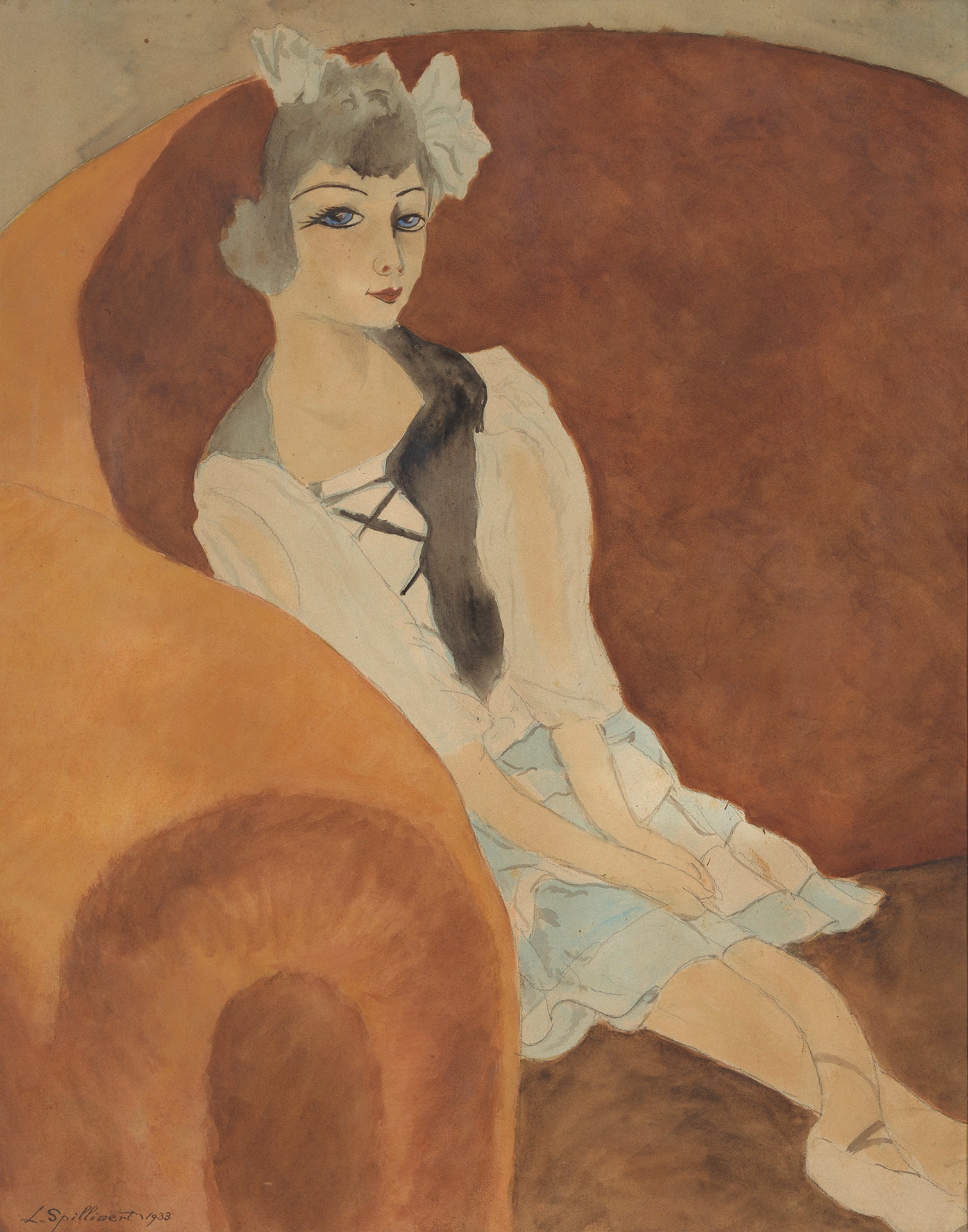 {{ product_title }} Fine Art Print | {{ product_vendor }} Jakero77 Léon Spilliaert - Doll in Seat (1933) Pop in Zetel Fine Art Print Art Print  Jakero77