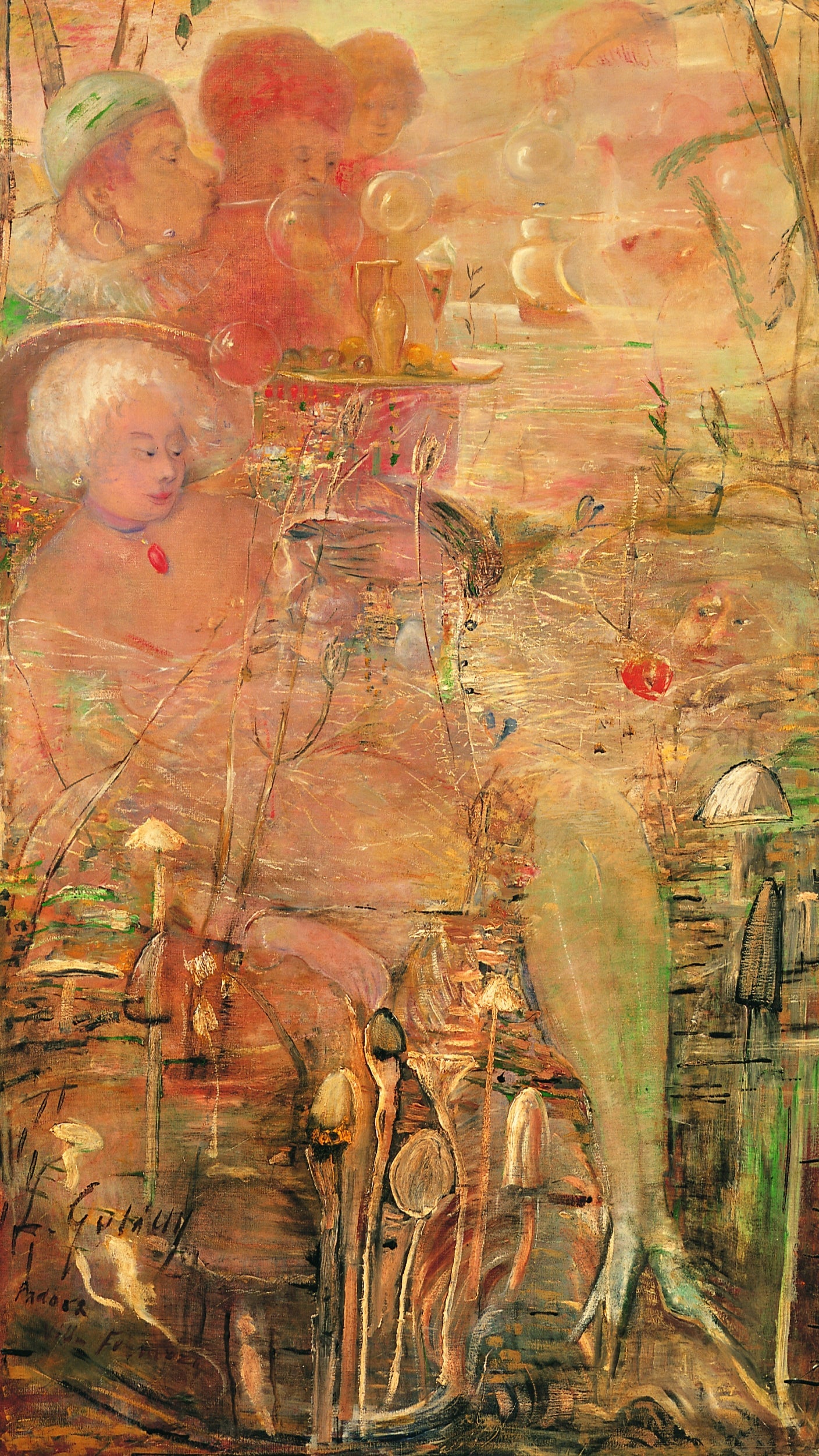 {{ product_title }} Fine Art Print | {{ product_vendor }} Jakero77 Lajos Gulacsy - The Opium Smoker's Dream (1918) Fine Art Print Art Print  Jakero77