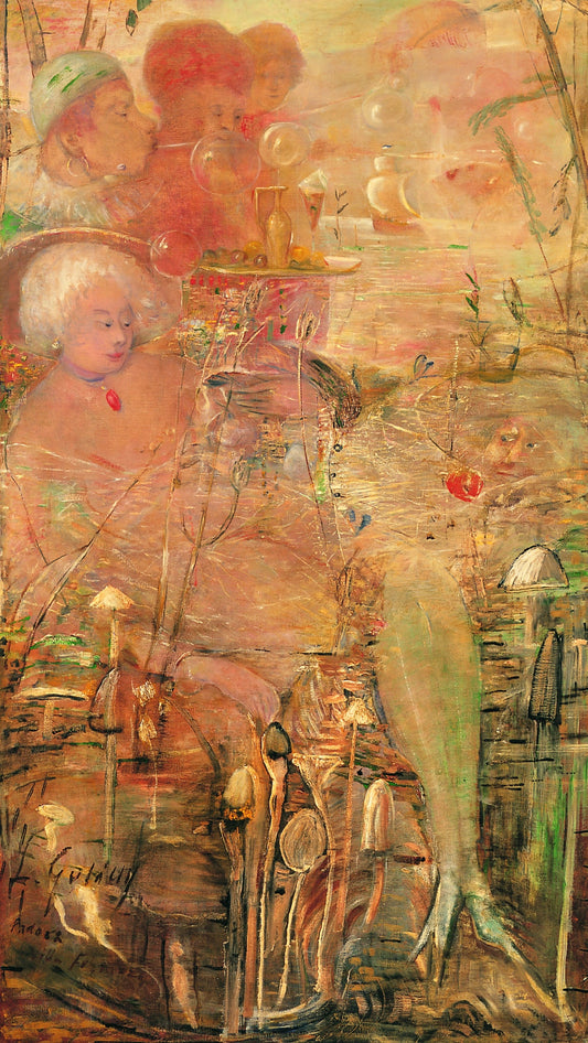 {{ product_title }} Fine Art Print | {{ product_vendor }} Jakero77 Lajos Gulacsy - The Opium Smoker's Dream (1918) Fine Art Print Art Print  Jakero77