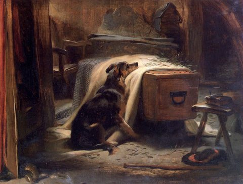 Edwin Landseer - The Old Shepherds Chief Mourner (1837) - 17"x22" Fine Art Print