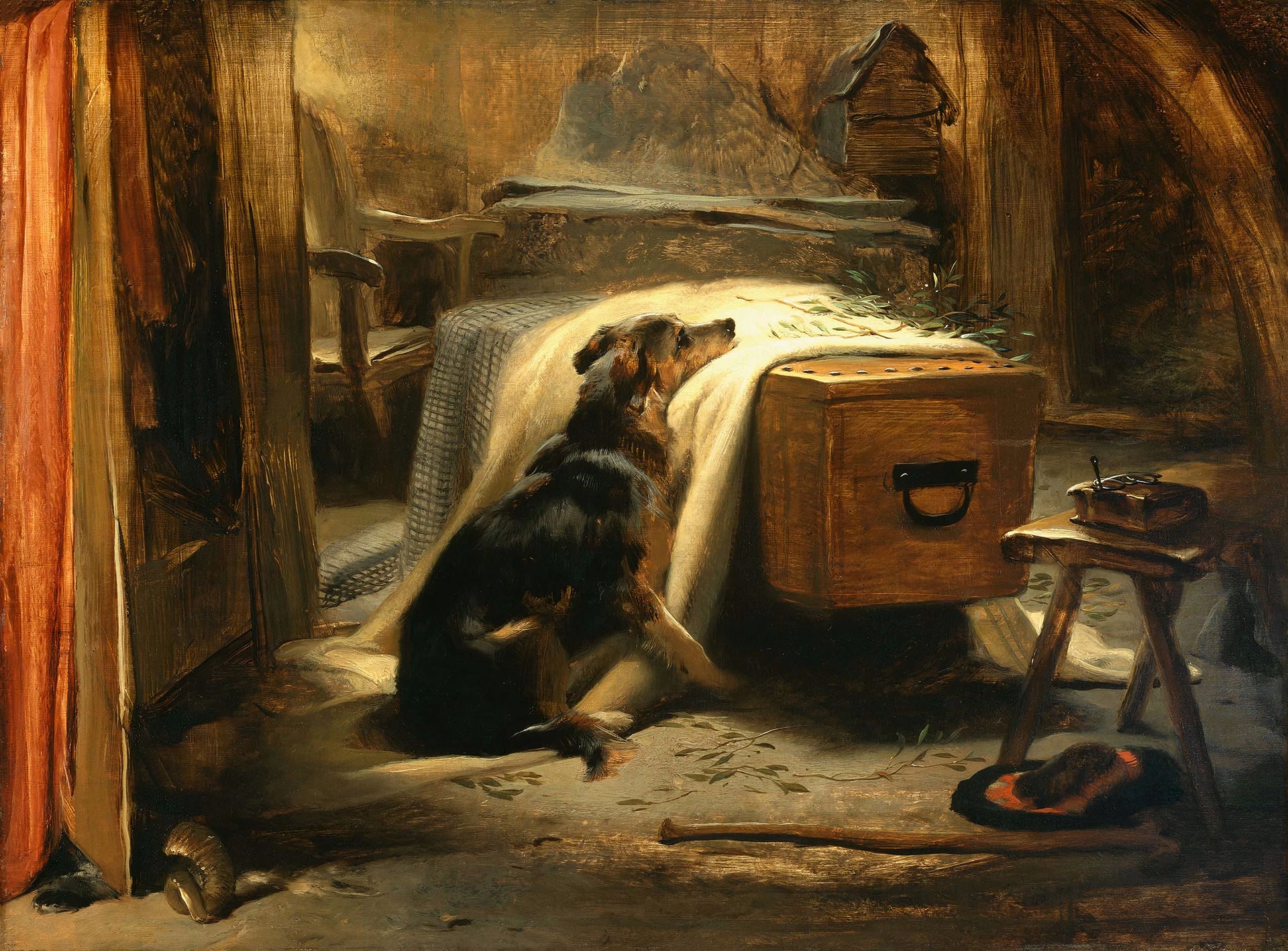 {{ product_title }} Fine Art Print | {{ product_vendor }} Jakero77 Edwin Landseer - The Old Shepherds Chief Mourner (1837) Fine Art Print Art Print  Jakero77