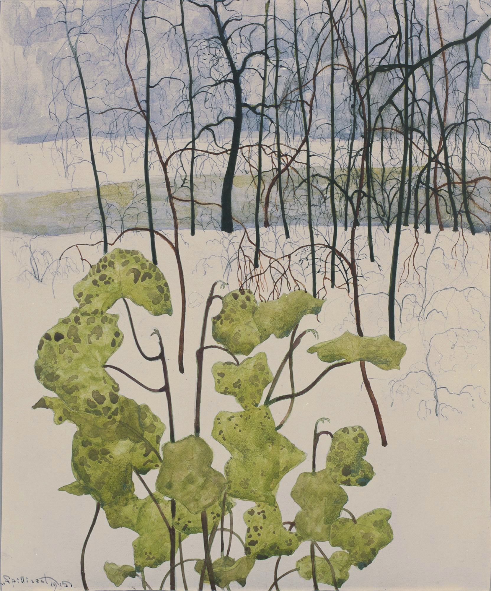 {{ product_title }} Fine Art Print | {{ product_vendor }} Jakero77 Leon Spilliaert - Winter Landscape (1915) Fine Art Print Art Print  Jakero77