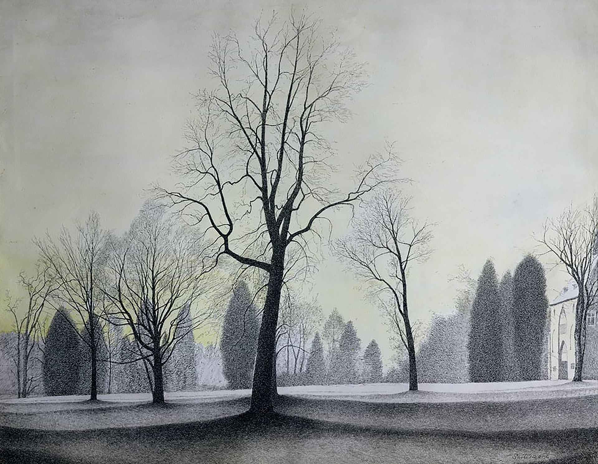 {{ product_title }} Fine Art Print | {{ product_vendor }} Jakero77 Leon Spilliaert - The Park Trees (circa 1915) Fine Art Print Art Print  Jakero77