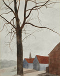 {{ product_title }} Fine Art Print | {{ product_vendor }} Jakero77 Leon Spilliaert - Tree Near a Village (1930) Fine Art Print Art Print  Jakero77