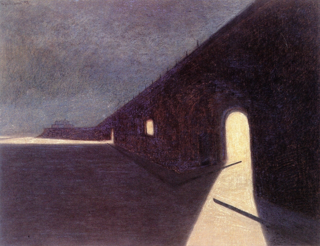 {{ product_title }} Fine Art Print | {{ product_vendor }} Jakero77 Leon Spilliaert - Kursaal and Dike at Ostend (1908) Fine Art Print Art Print  Jakero77