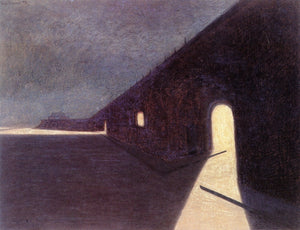 Leon Spilliaert - Kursaal and Dike at Ostend (1908) - 17" x 22" Fine Art Print