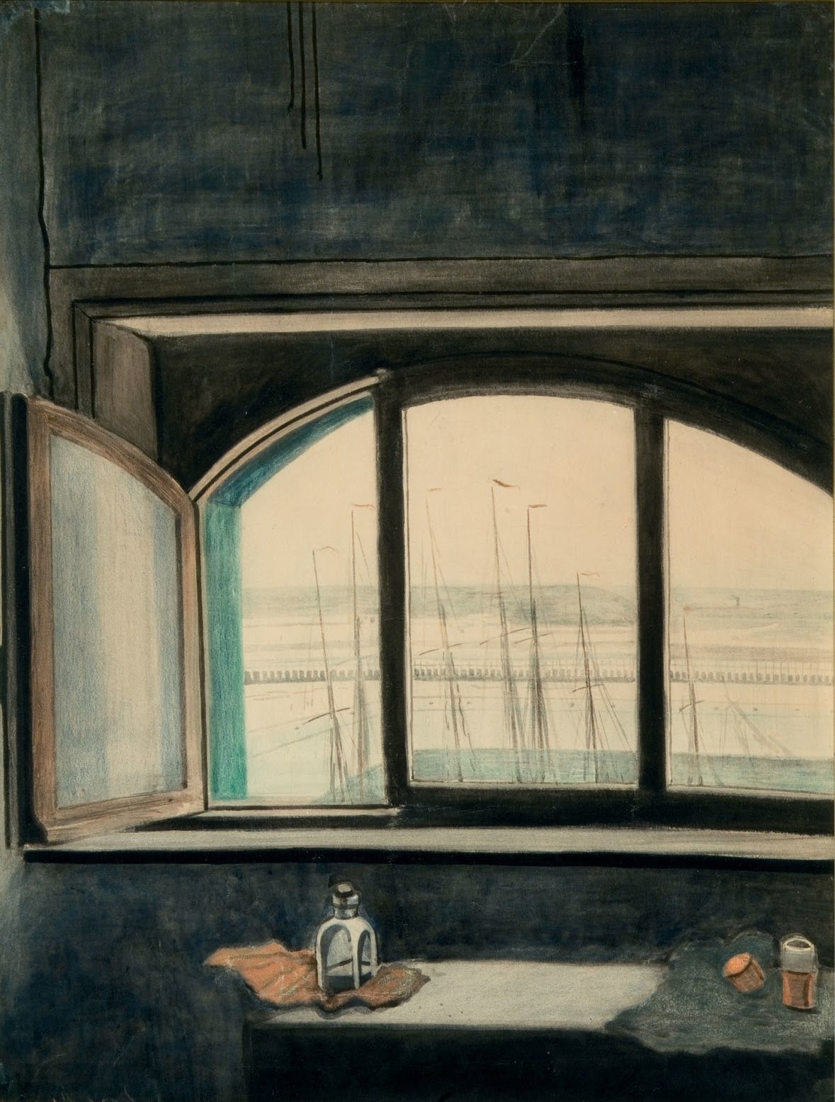 {{ product_title }} Fine Art Print | {{ product_vendor }} Jakero77 Léon Spilliaert - Studio Window on the Visserskaai (1908-09) Fine Art Print Art Print  Jakero77