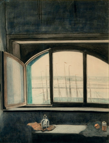 Léon Spilliaert - Studio Window on the Visserskaai (1908-09) - 17"x22" Art Print